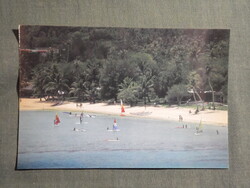 Képeslap,Mikronézia,Nauru Airlines légitársaság,Guam USA,Tumon öböl,szörf,hullámlovas ,1980-