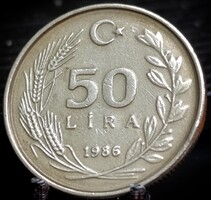 Törökország 50 török Font, 1986 C09D4