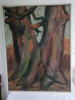 Weisz Zsuzsa :Ezeréves fa, olaj festménye