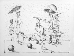 Győrfi András - 50 x 65 cm tus, papír 2004