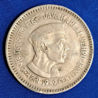 1989. 100. Évforduló - Nehru születése  India emlék 1 rúpia (374)