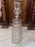 Art decos csiszolt likőrős üveg