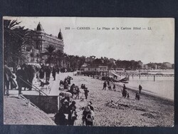 Régi képeslap Franciaország  Cannes Riviéra Carlton Hotel 1927