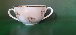 1 db Zsolnay porcelán leveses füles csésze
