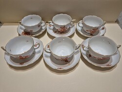 Herendi Apponyi mintás leveses csésze 6 db