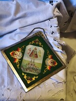 Antik Máriagyűdi kegykép, fém díszes keretben.  30