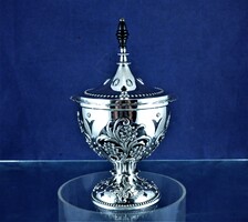 ÁLOMSZÉP, ANTIK EZÜST CUKORTARTÓ, HANAU, CA. 1900!!!