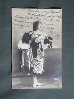 Postcard, Sári Fedák actress, Strelisky edition Bp. 1904