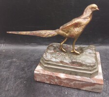 Aranyfácán szobor bronzból, 24 c 11 cm-es nagyságú. 3865b