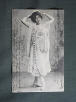 Postcard, Sári Fedák actress, Strelisky edition Bp. 1904