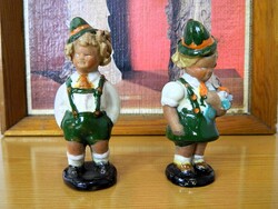 Retro Szécsi kerámia figura pár / dísz
