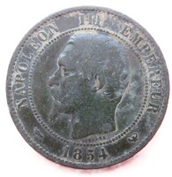 Francia 10 centimes 1854 III Napóleon Lille-i veret (W)  - (M24)