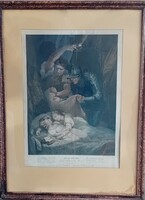 Robert  Thew metszet : Shakespeare : III Richard drámájának szinházi jelenete