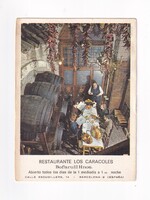 R:35  RESTAURANTE LOS CARACOLAS reklám képeslap (Postatiszta) Barcelona-Espana