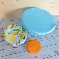 Textil edényfedő szett (3 db/cs) / vegyes, citrom, menta