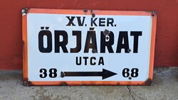 Utca tábla , Zománcos tàblàk Régiek eladóak ! ÖRJÀRAT Utca. 70 cm x 40 cm !