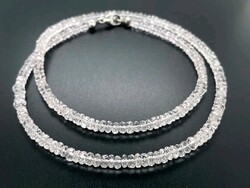 • Top AAA Morganite gemstone necklace, 925 sterling silver clasp, new