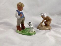 2 db art deco kerámia figura