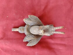 Kakukkos óra toronydísz faragott zerge