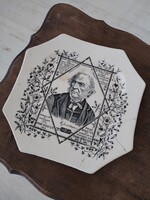 Angol, fajansz dísztányér - viktoriánus jelleggel/ Gladstone