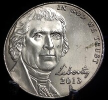 Amerikai Egyesült Államok 5 cent, 2013 Jefferson Nickel Verdejel "D" - Denver D01D1