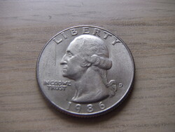 25 Cent  1/4 Dollár 1986   USA