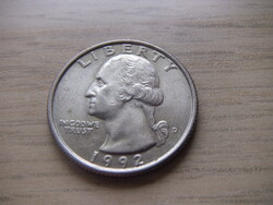 25 Cent  1/4 Dollár 1992   USA
