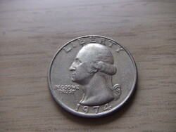 25 Cent  1/4 Dollár 1974   USA