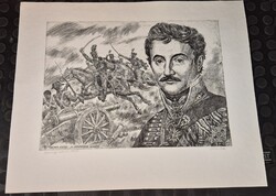 Gönczi Béla- Simonyi József ,,A legvitézebb huszár" /rézkarc/