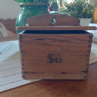 Antik fa sótartó doboz