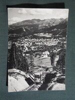 Képeslap,Lengyelország,Zakopane,Gubałówka fogaskerekű sikló,városi látkép,részlet,1961-