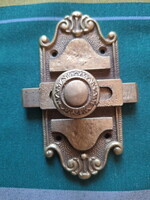 Régi bronz ajtóreteszelő / biztonsági retesz