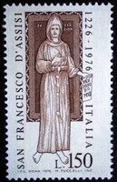 OL1540 / Olaszország 1976 Assisi Szent Ferenc bélyeg postatiszta