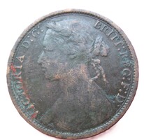 Anglia Viktoria Fejes 1 penny 1871 (TT21)
