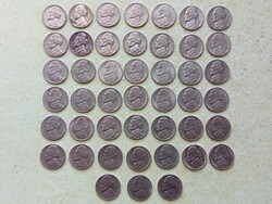USA 45 db különböző 5 Cents, Jefferson Nickel. 1959-2009 Amerikai Egyesült Államok. P, D.