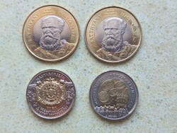 4 db Emlék 100 és 200 forint. 2022, 2024, Batthyány, Pénzmúzeum, MNB.
