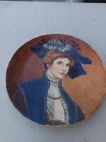 P j. Urlich, Vienna. 19th century wall plate.