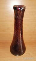 Retro irizáló üveg váza - 31 cm magas (4/d)