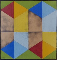 Pál Zoltán (1954-): Kompozíció, 1973. / Pécsi Műhely növendéke, mestere: Lantos Ferenc