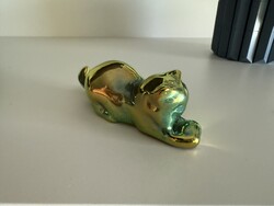 Zsolnay eozin labdázó cica