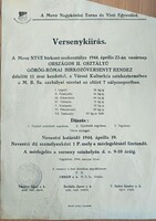 Nagykőrös MOVE Torna és Vívóegyesület Versenykiírása 1944.