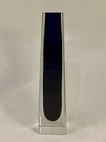 Kék Sommerso Murano blokkváza