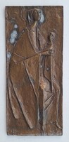 Erwin Huber: Mária a gyermek Jézussal (modern bronzplakett) II. János Pál látogatása, Ausztria