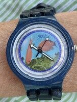 Ritka 1994-es vintage Búvár Swatch. Kiválóan működik! Új elemmel töltve.