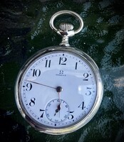 Csodaszép,  antik  ezüst Omega GrandPrix / 1900/ zsebóra !