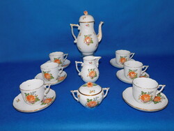 Herendi PBR Petit bouquet de rose  mintás 6sz Cappuccinos garnitúra