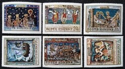 R2814-9 / Románia 1969 Moldvai kolostorok freskói bélyegsor postatiszta