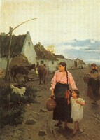 Képeslap: Deák-Ébner Lajos festménye.