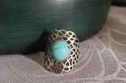 Ezüst gyűrű / türkiz