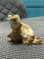 Ritka! - Zsolnay - Porcelán figura – Fülét vakaró kutya